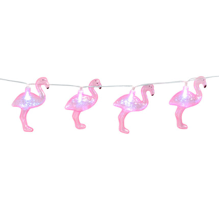 Lichtgirlande LED Flamingo 1,4m