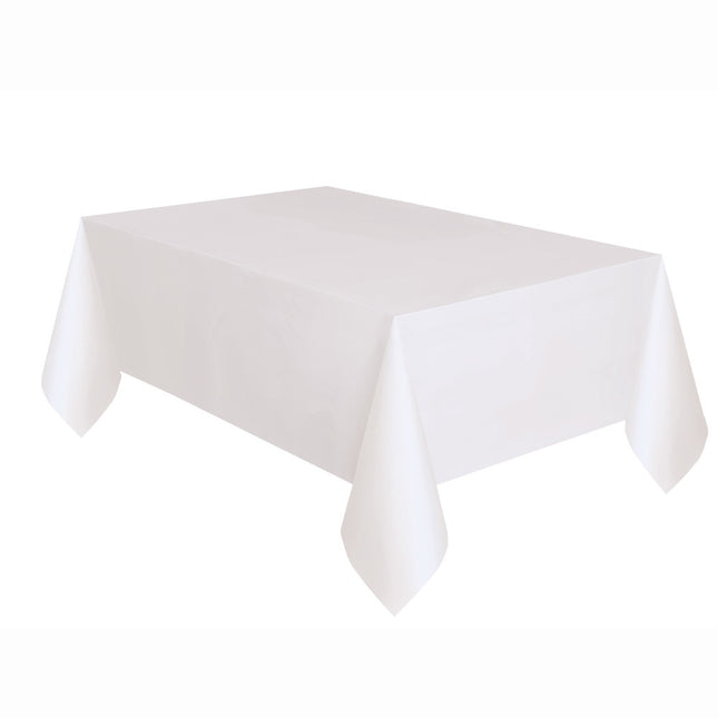 Weißes Tischtuch Plastik 2.74m