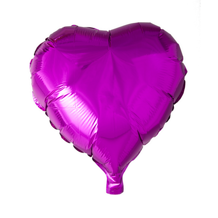 Helium Ballon Herz Fuchsia 46cm leer