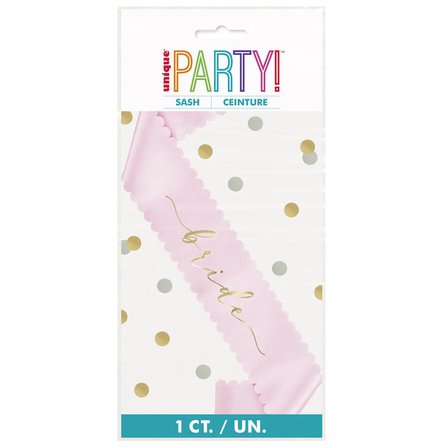 Bachelorette Party Schärpe Gold Rosa 1.56m