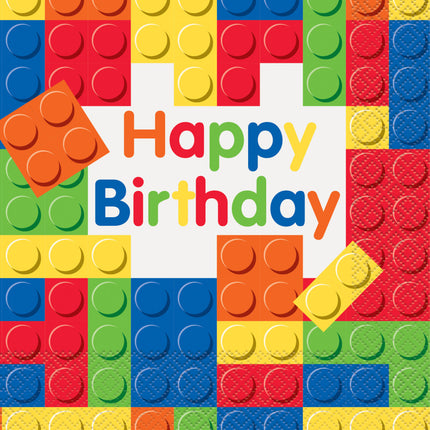 Lego Servietten Happy Birthday 33cm 16Stück