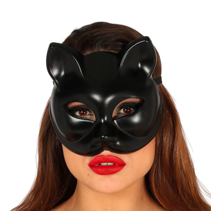 Schwarze Katzenmaske