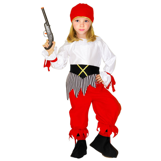 Piratenkostüm Weiß Rot Mädchen