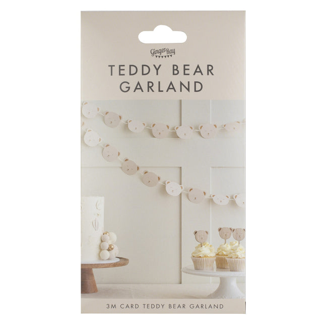 Baby Shower Girlande Teddy 3m