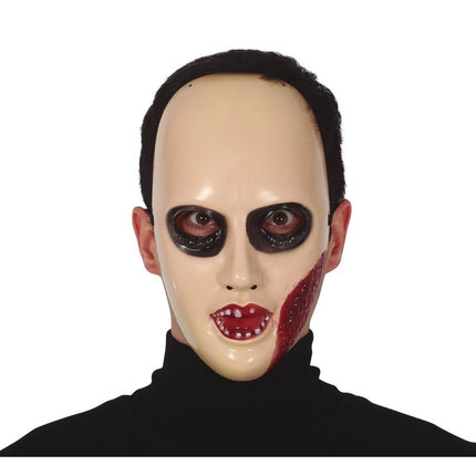 Halloween Maske mit schwarzen Augen