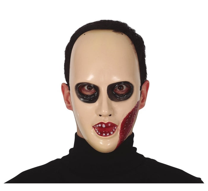 Halloween Maske mit schwarzen Augen