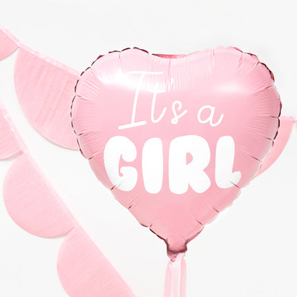 Helium Ballon Herz It's A Girl Empty 45cm