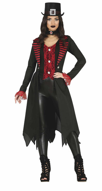 Gothic Halloween Kostüm Damen Rot