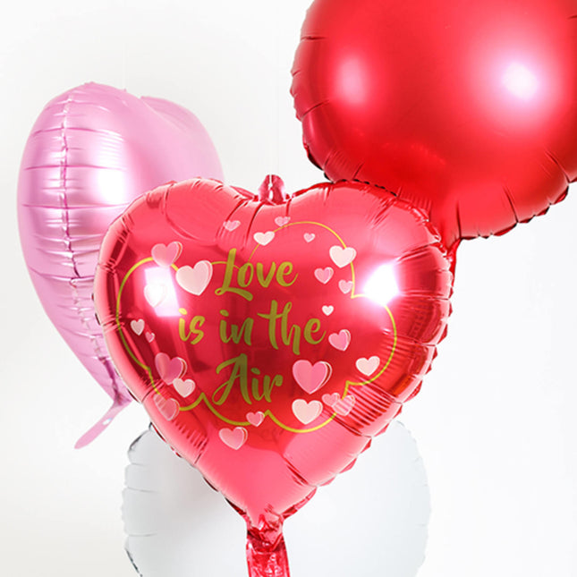 Helium Ballon Herz Love Is In The Air Empty 45cm