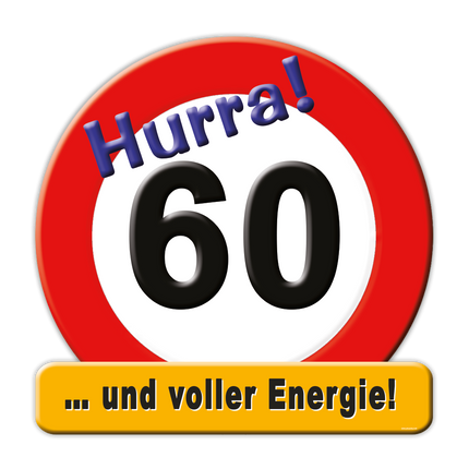 Türschild 60 Jahre 50cm