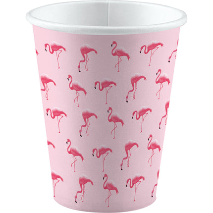 Hawaii Becher Flamingo Karton 250ml 8 Stk.