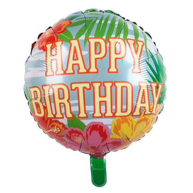 Happy Birthday Helium Ballon Doppelseitig Leer 45cm