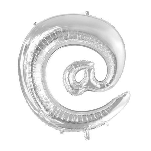 Folienballon Monkey Tail @ Silver XL 102cm leer