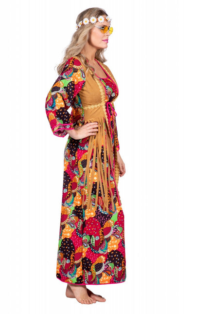 Hippie Kleid Lang Bunt