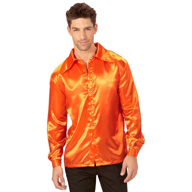 Disco Bluse Orange Männer