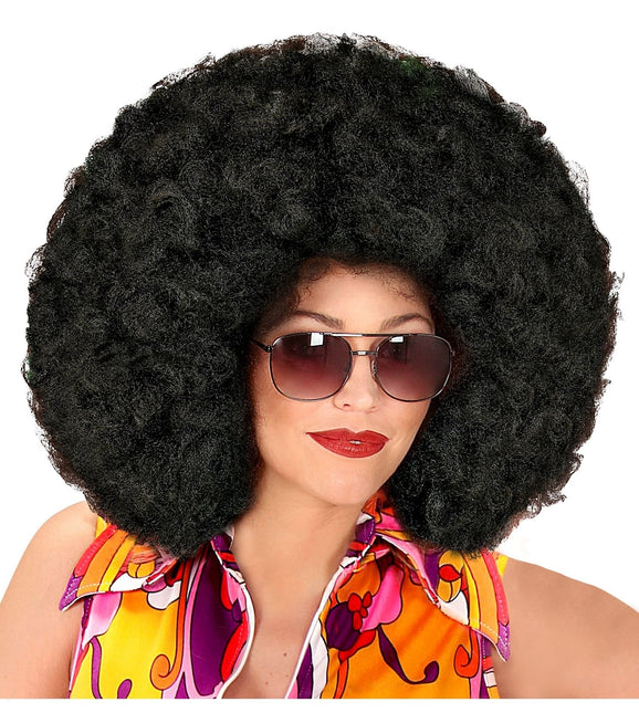 Schwarze Maxi Afro Perücke