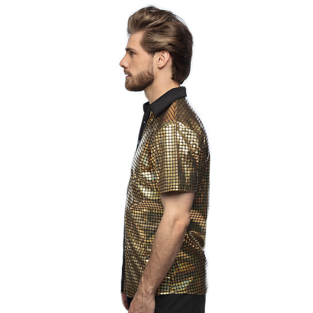 Disco Shirt Metallic Gold