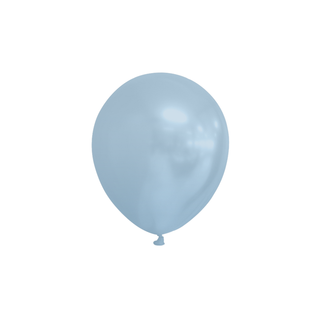 Hellblaue Ballons Metallic 13cm 100Stk.