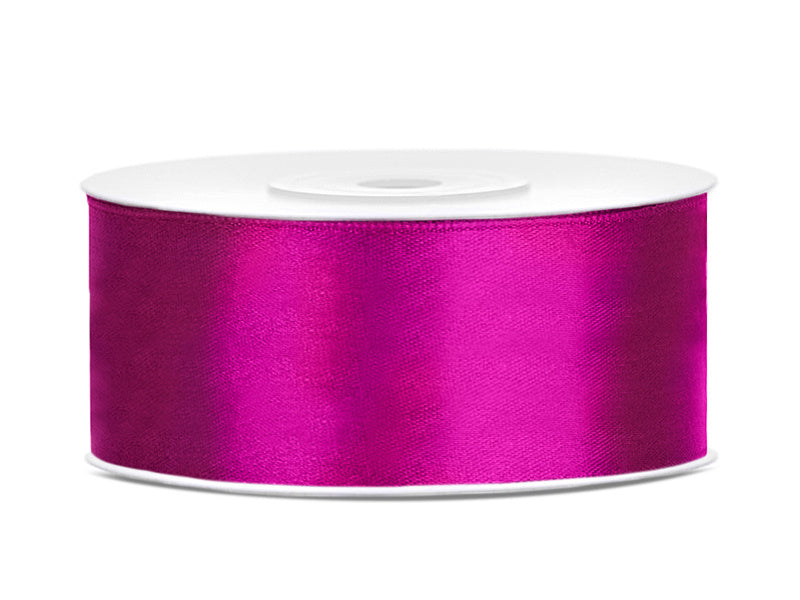 Satinband Fuchsia Dunkel 25mm 25m