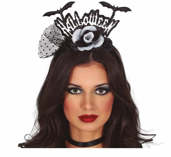 Halloween Haarband Halloween Fledermäuse und Blumen