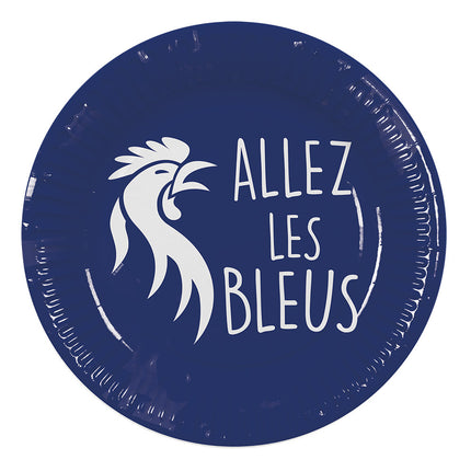 Teller Allez Les Bleus 23cm 8Stück