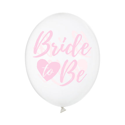 Bride To Be Ballons Rosa 30cm 6Stk