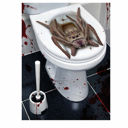 Halloween Dekoration Toilette Spinne