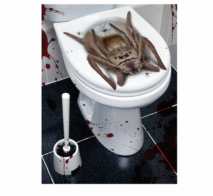 Halloween Dekoration Toilette Spinne