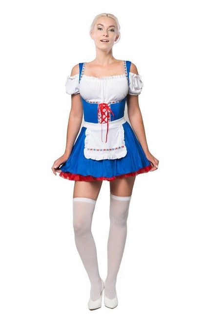 Dirndlkleid Oktoberfest Blau Rot