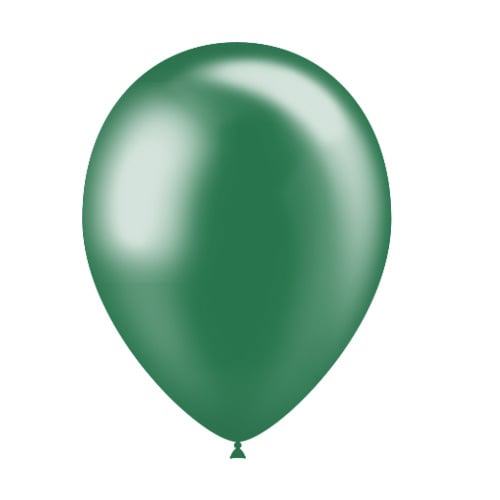 Dunkelgrüne Ballons Metallic 25cm 50Stk