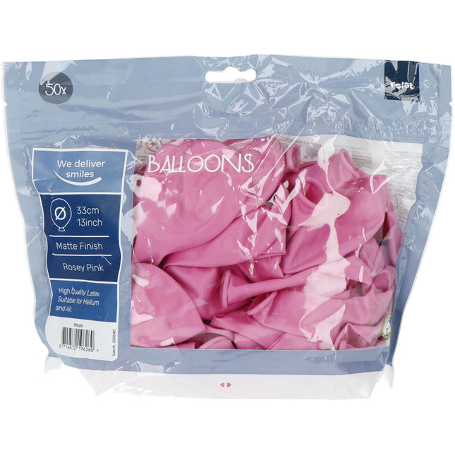 Rosa Luftballons Rosey Pink 33cm 50Stück