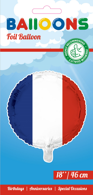 Heliumballon Flagge Frankreich 45cm leer