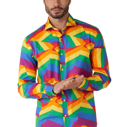 ZIG Zag Regenbogen Shirt Männer OppoSuits