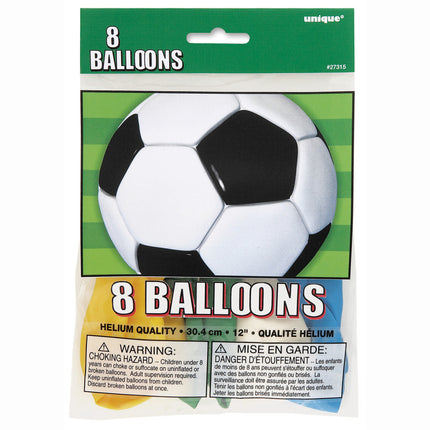 Fußball Ballons Bunt 30cm 8Stück