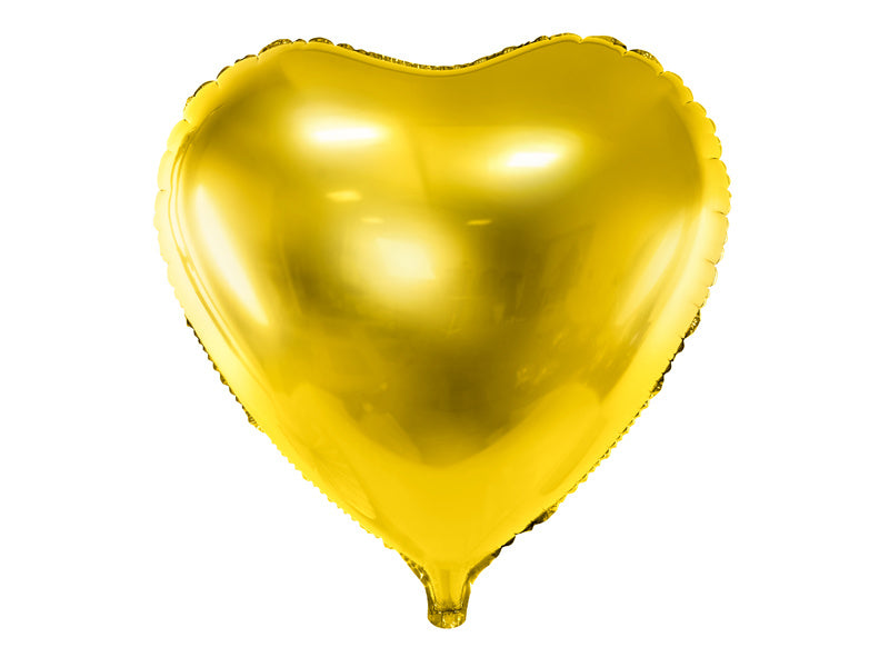 Helium Ballon Herz Gold Leer 45cm