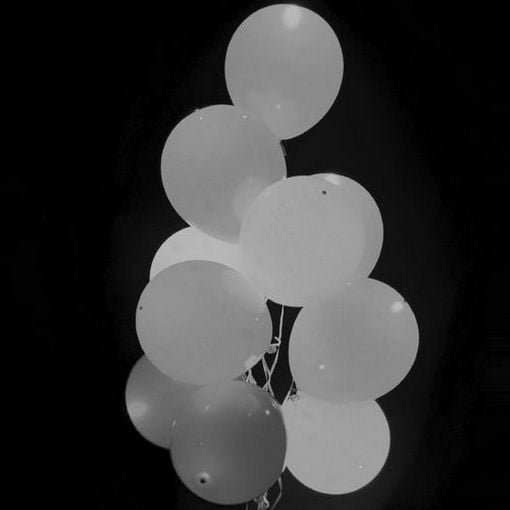 Silberne Led Ballons 30cm 5Stück