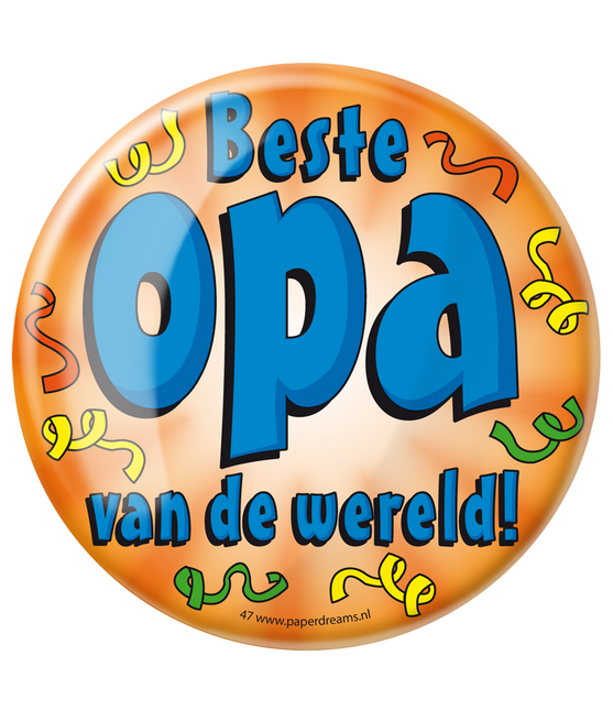 Button Bester Opa der Welt 10,2 cm