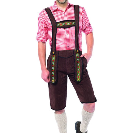 Lederhosen Lang Dunkelbraun