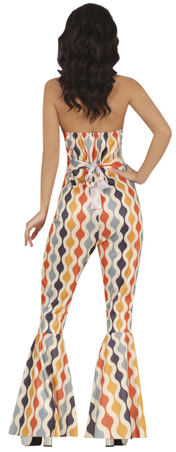 Disco 70S Jumpsuit Farbig Damen