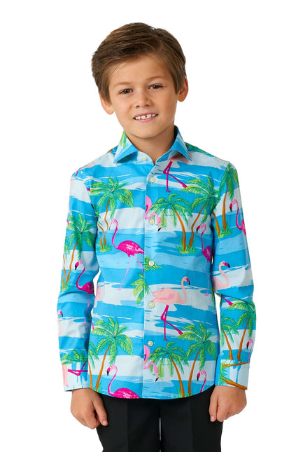 Hawaii Flamingo Shirt Junge OppoSuits