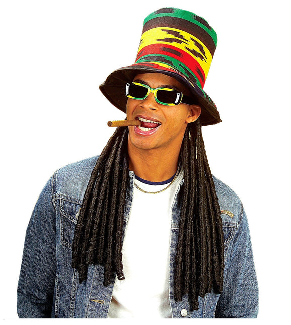 Hut Rasta mit Dreadlocks