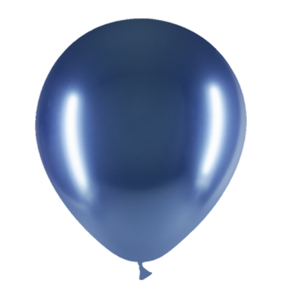 Blaue Ballons Chrom 30cm 10Stk