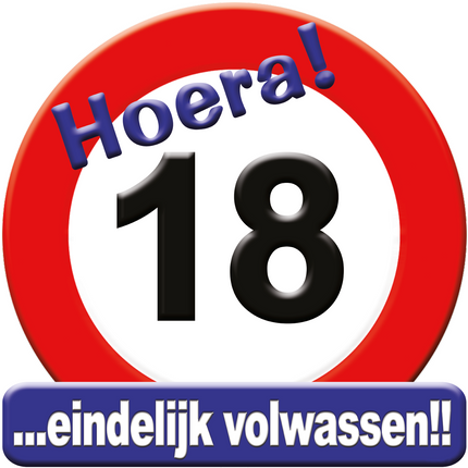 Türschild 18 Jahre Verkehrsschild 50cm