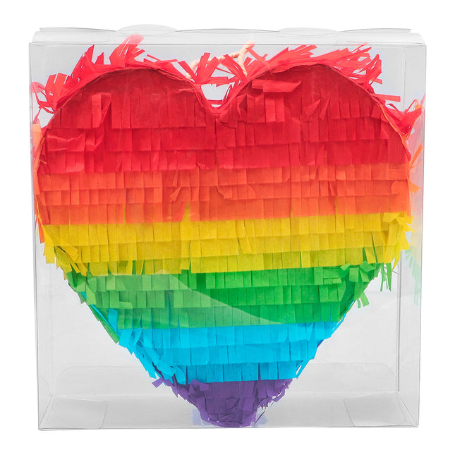 Regenbogen Pinata Herz 20cm