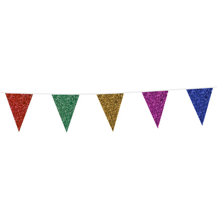 Flaggenleine Glitter Bunt 6m