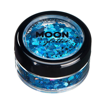 Moon Glitter Holographic Glitter Shapes Blau 3g