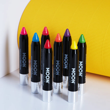 Moon Glow Neon UV Glitter Body Crayons Hot Pink 3.2g