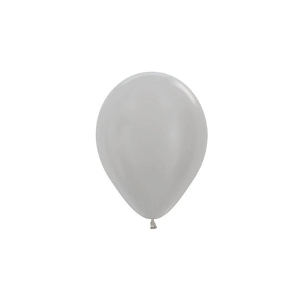 Ballons Perle Silber 12cm 50Stück