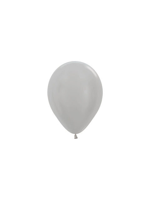 Ballons Perle Silber 12cm 50Stück