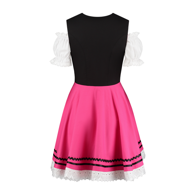 Oktoberfest Dirndlkleid Oktoberfest Schwarz Rosa Damen 2 Stück